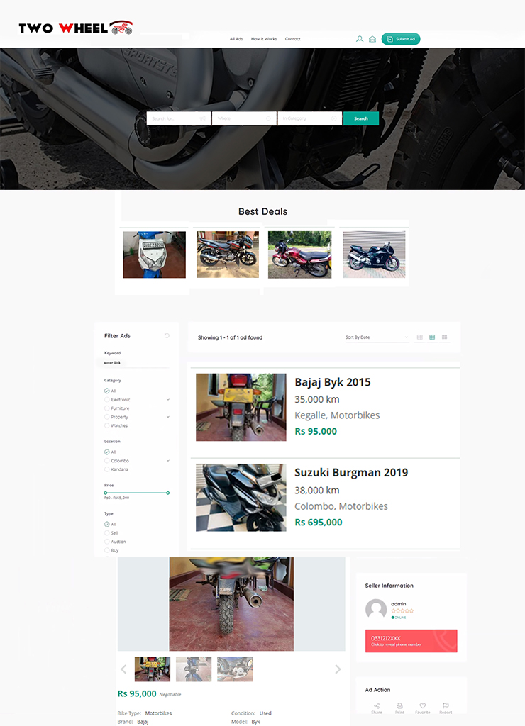 skynetsolution.lk two wheel website